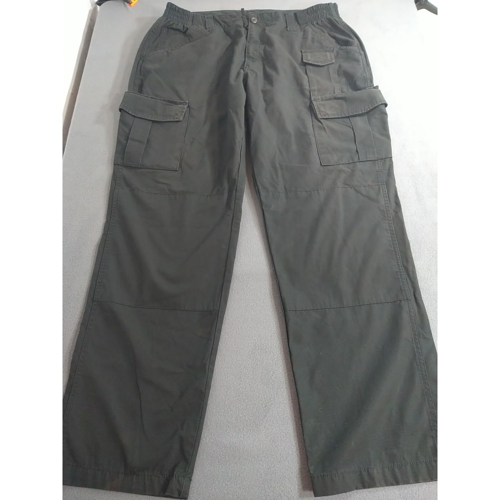 Propper Tactical Cargo Pants Men W40 L34 R13 Black Ripstop Outdoor Elastic Waist